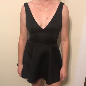 Black mini dress